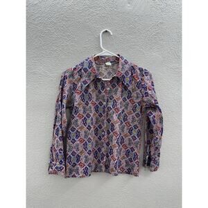Jeff Richard Womens Button Up Size Unknown Long Sleeve Floral VTG